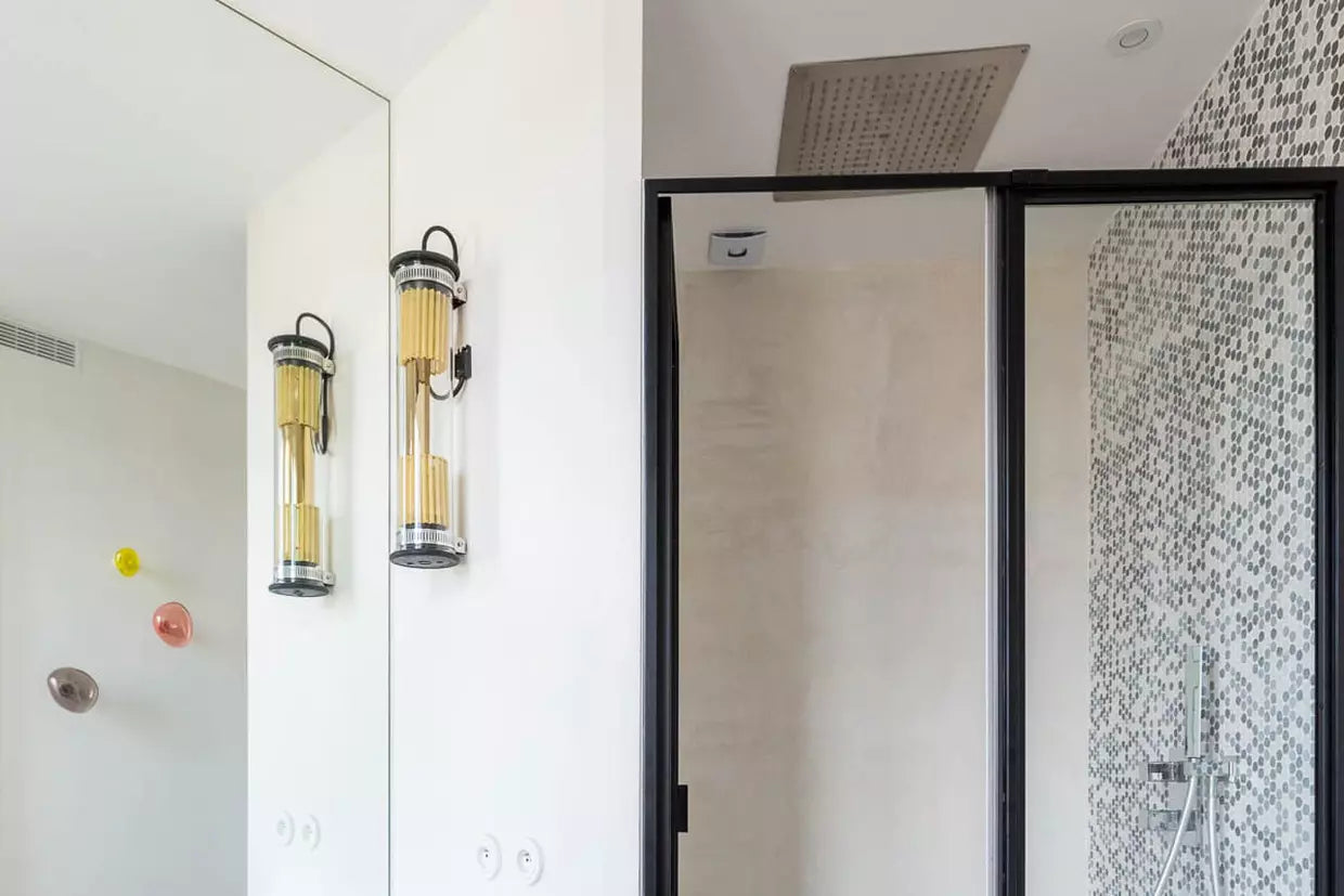 Tube Bulb Wall or Ceiling, 72 cm, Gold Reflector No Mesh, E27, IP64
