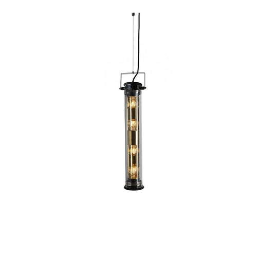 Tube Bulb Pendant, Linear Vertical, 72 cm, Gold Reflector No Mesh, E27, IP64
