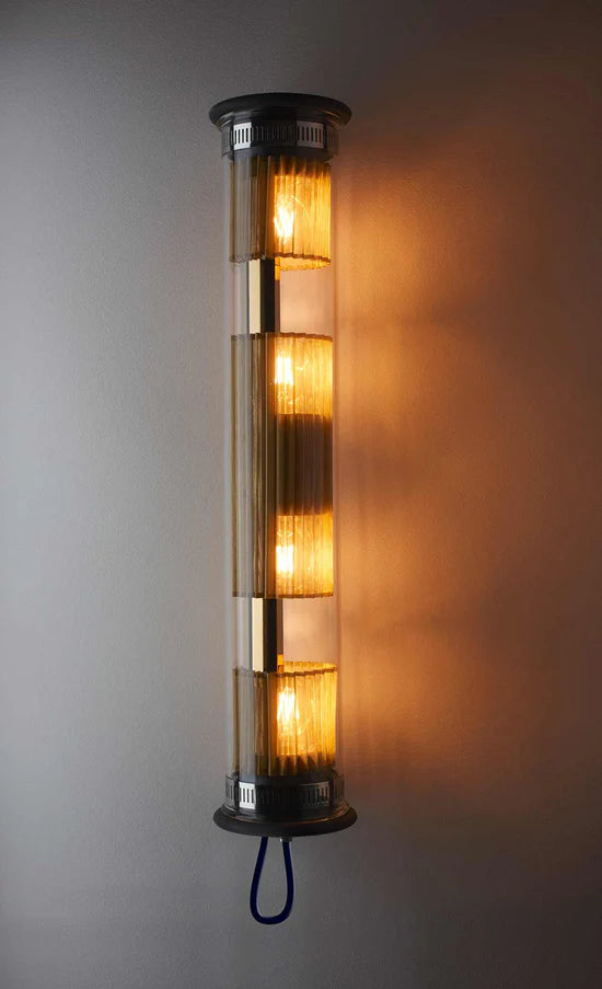 Tube Bulb Pendant, Linear Vertical, 72 cm, Gold Reflector No Mesh, E27, IP20