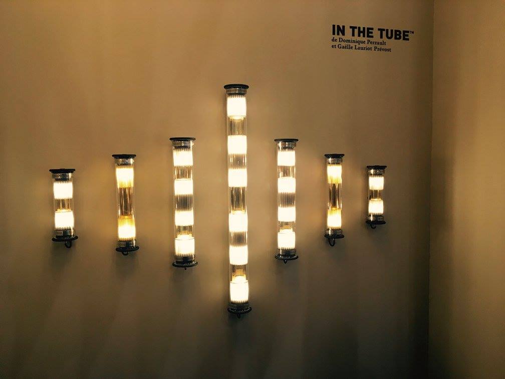 Tube Bulb Pendant, Linear Horizontal, 37 cm, Gold Reflector No Mesh, E14, IP64