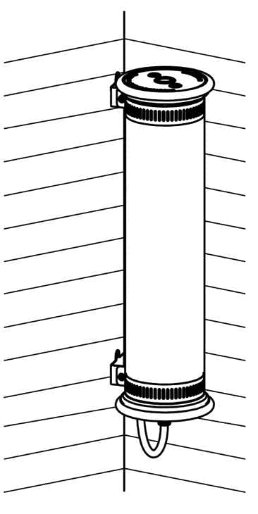 Tube Bulb Wall or Ceiling, 52 cm, Gold Reflector No Mesh, E14, IP20