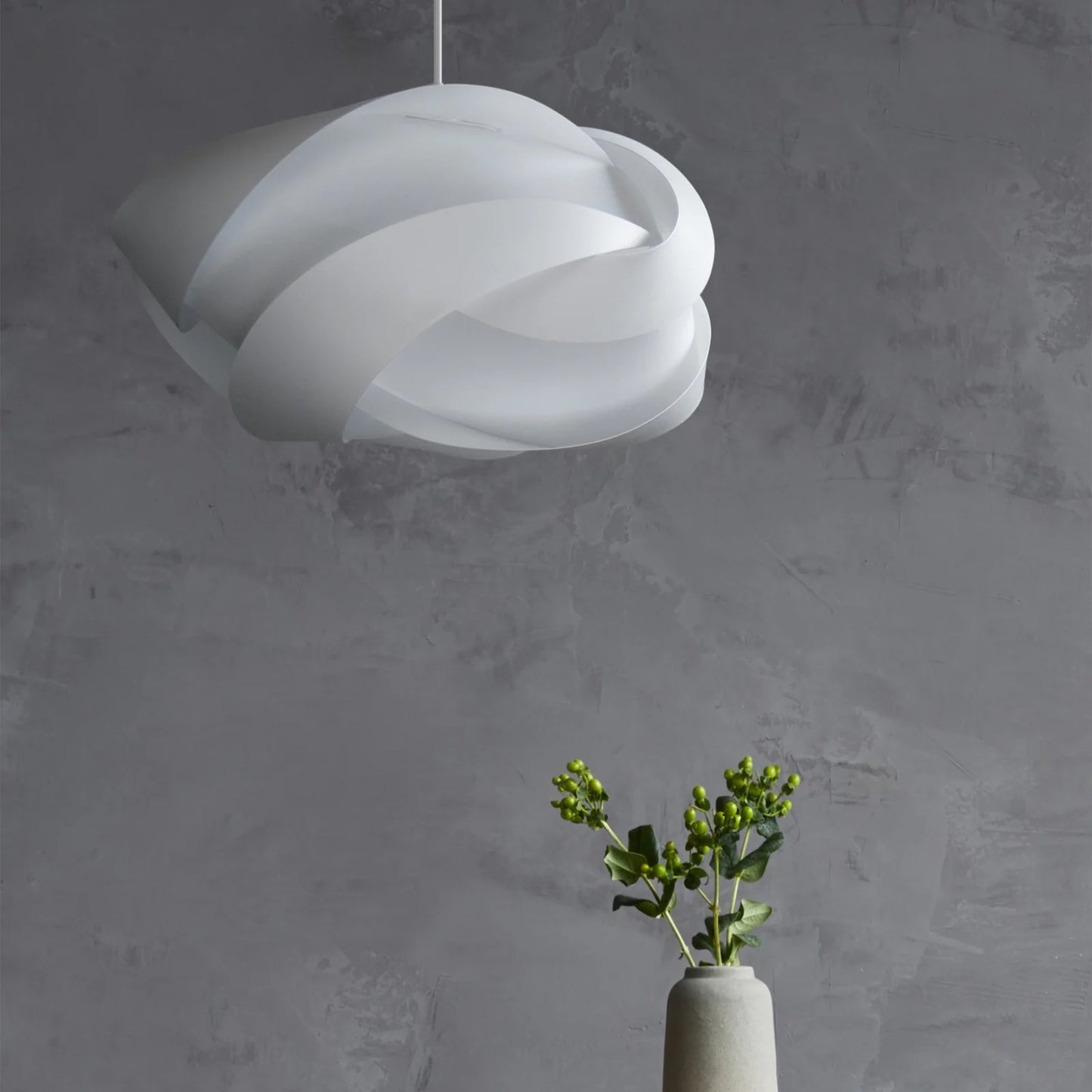 LAMPSHADE, Ribbon, White Poly, E27