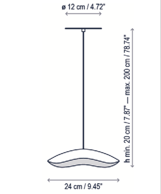 Valentina Pendant, Grey, LED, 6.5W, Triac Dim, IP20