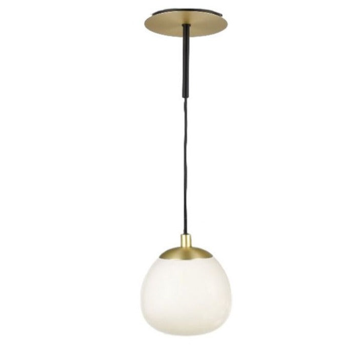 Vermeer Pendant or Wall Light, Single, White Glass, G9, IP20