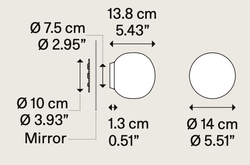 Volum Ceiling Spot Light, 14 cm, White Glass, E14, IP54