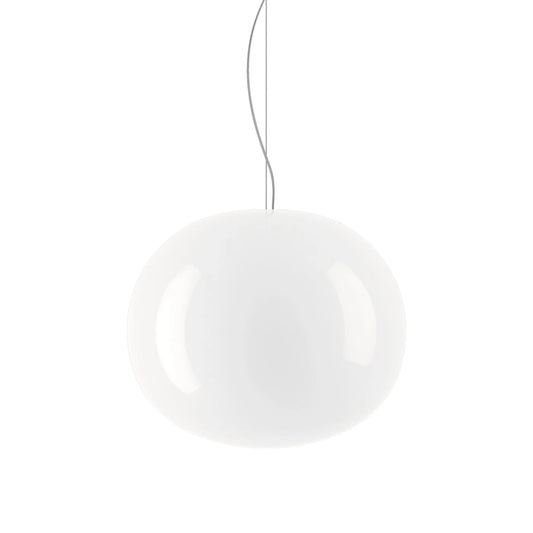 Volum Pendant, White Glossy Glass, 42 cm ø, E27, IP20