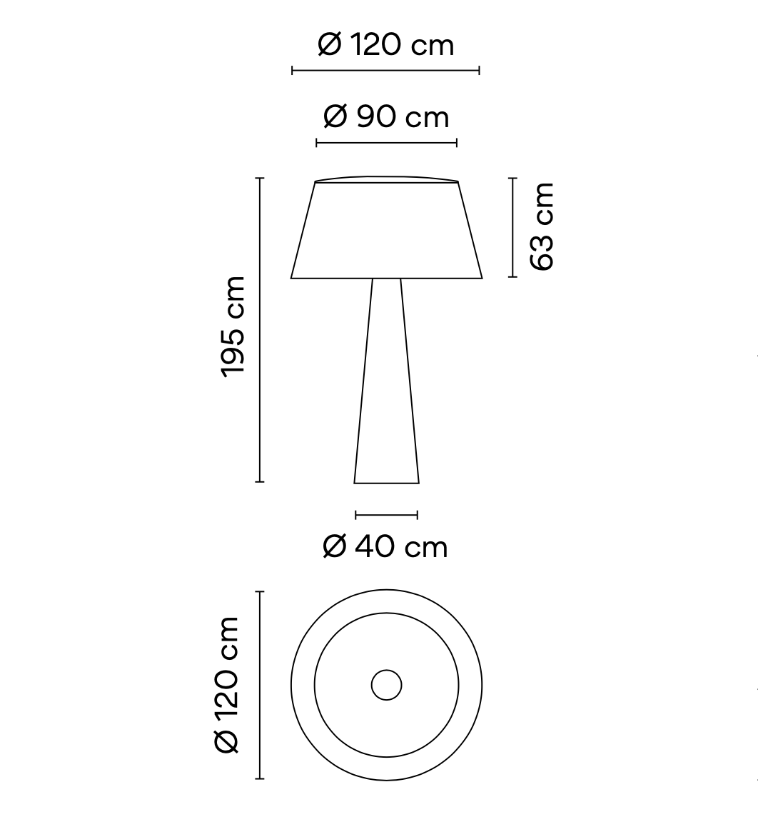 Wind Floor, Filament Stem, Large, Green, LED, 27.4W, On/Off, Plugs In, IP64