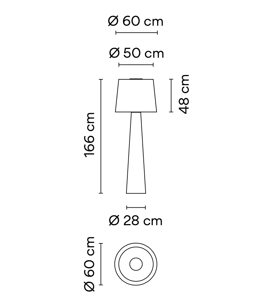 Wind Floor, Filament Stem, Small, Red Ochre, LED, 27.4W, On/Off, Plugs In, IP64