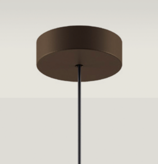 Lodes mini surface pendant canopy in brown with black cable