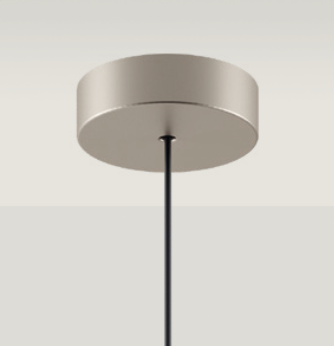 Lodes mini surface pendant canopy in champage with black cable