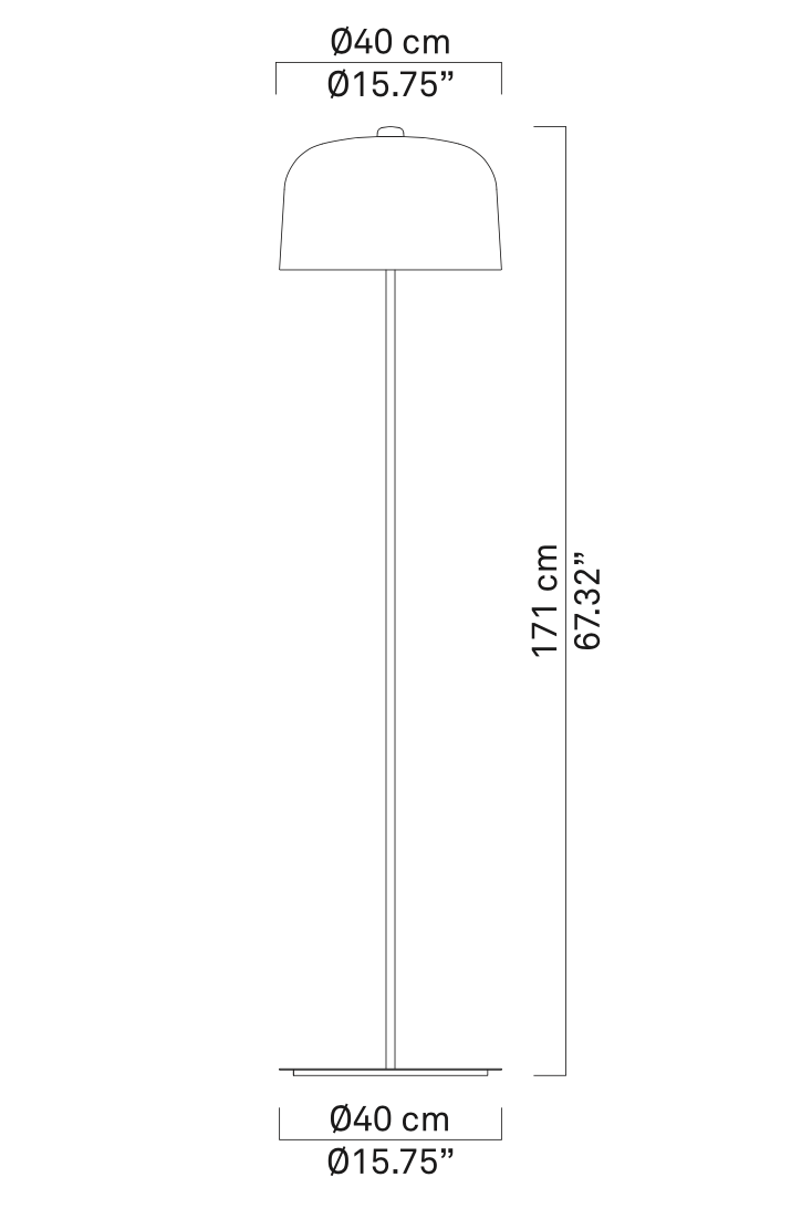 Zile Floor, Large, Red, E27, IP20