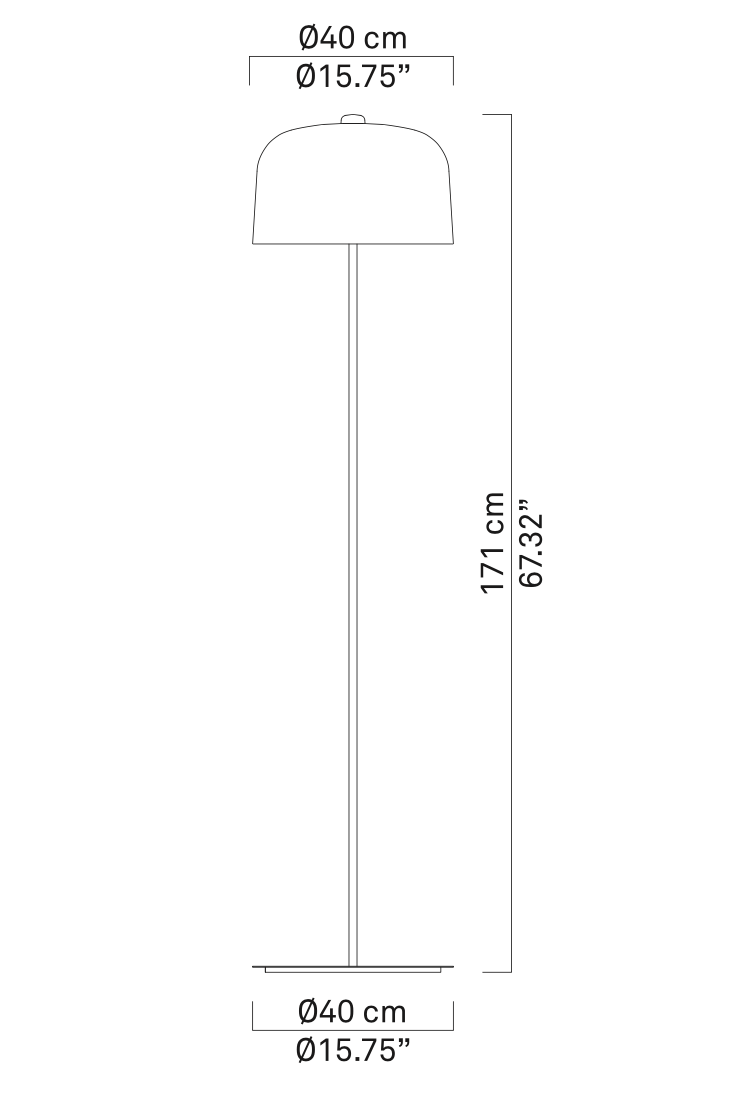 Zile Floor, Large, White, E27, IP20