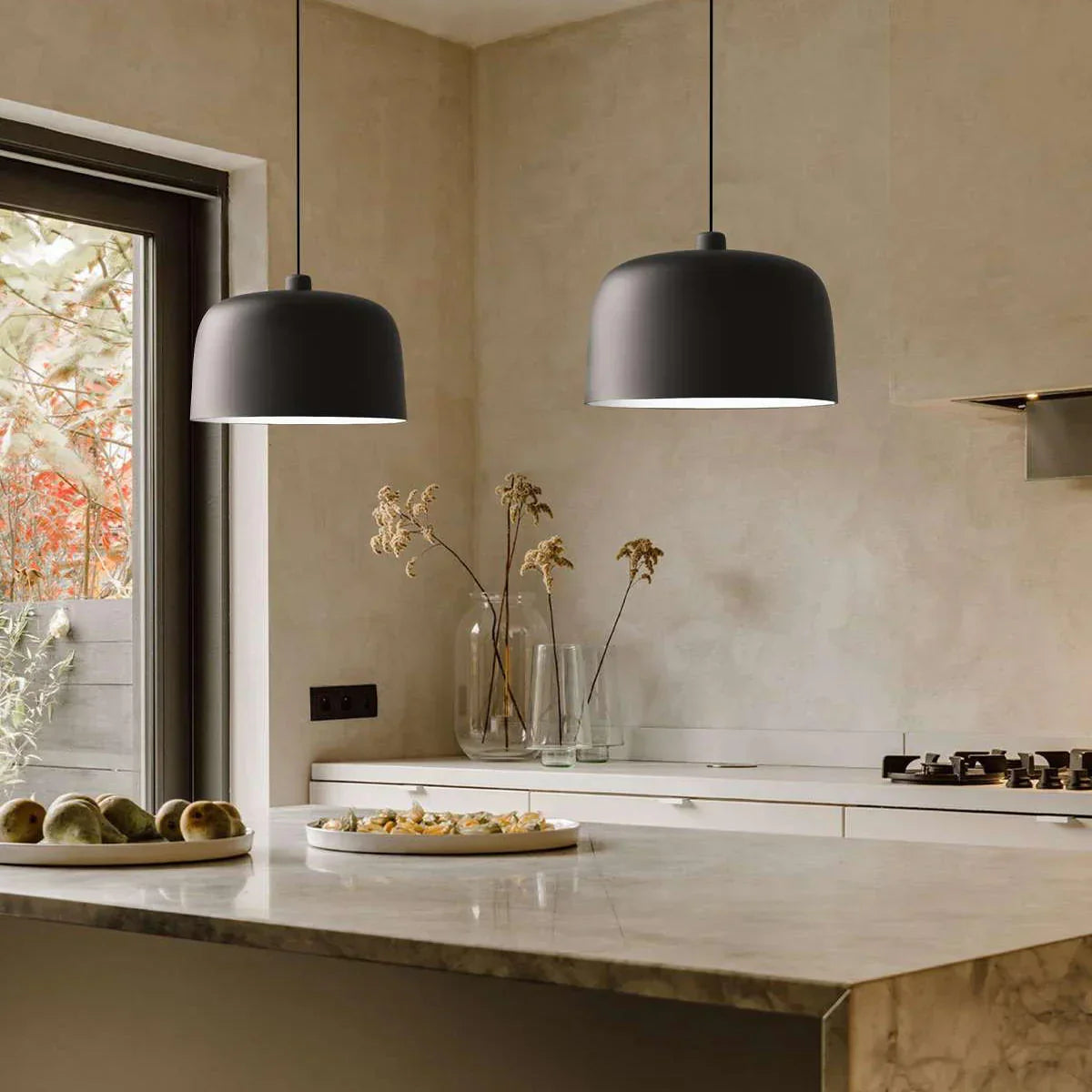 Zile Pendant, Small, White, E27, IP20