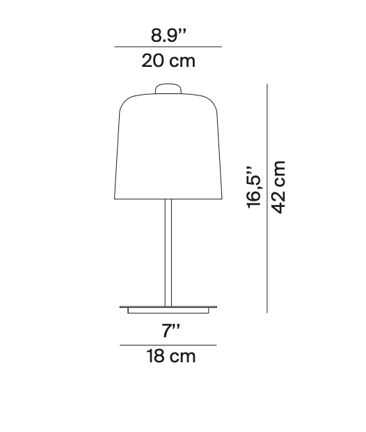 Zile Table, Small, Grey, E27, IP20