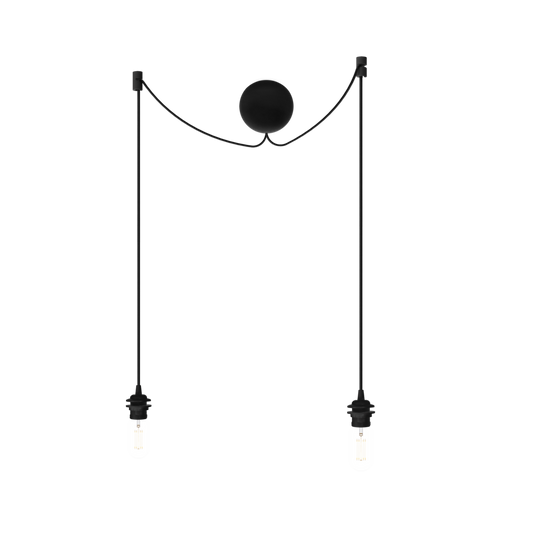 Z: Umage Cord Set, Double, Cannonball Silicone Canopy, Black Textile, E27, [4091]