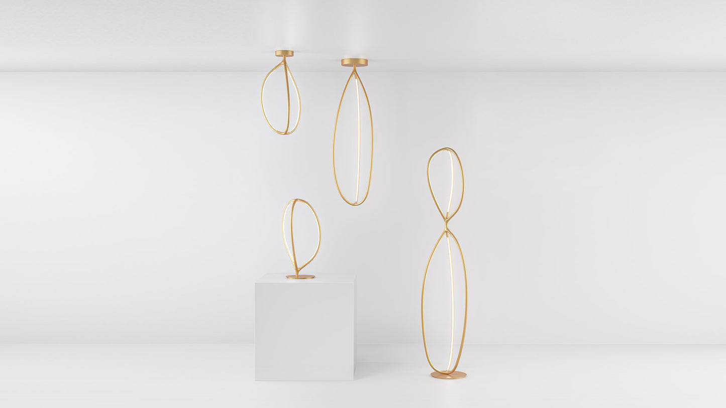 Arrival Pendant, Brass, LED, Push or App Dim, IP20