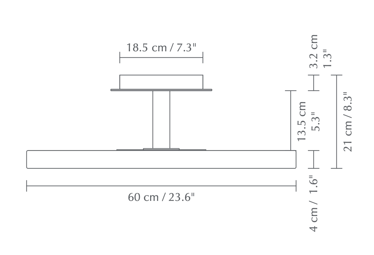 Asteria Ceiling Light, Dark Finish, LED, Triac Dim