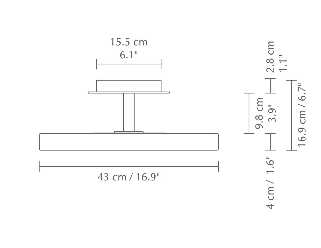 Asteria Ceiling Light, White Finish, LED, Triac Dim