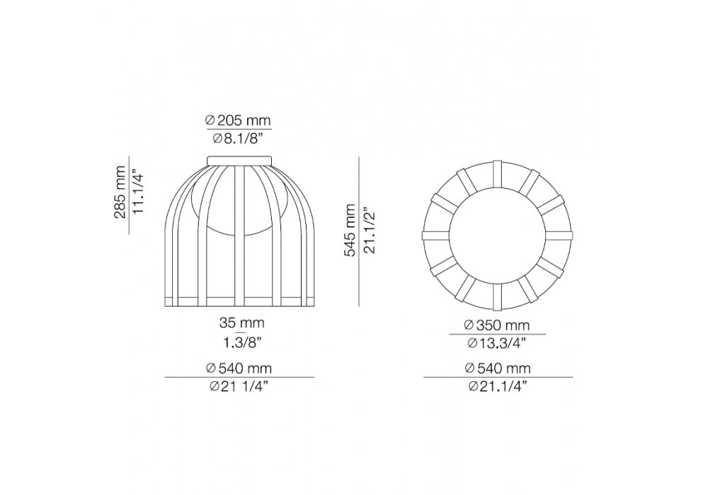 Bols Ceiling, Ox Red, LED, IP65