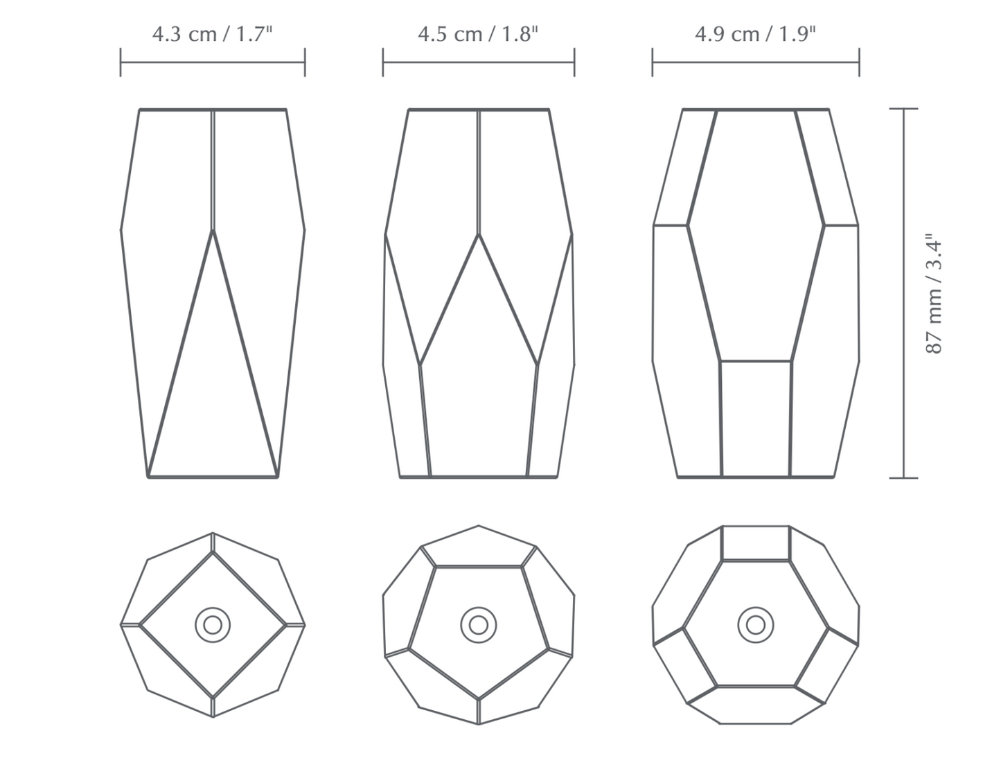 LAMPSHADE: Bright Side, Penta, Solid Brass, G4, [2704]