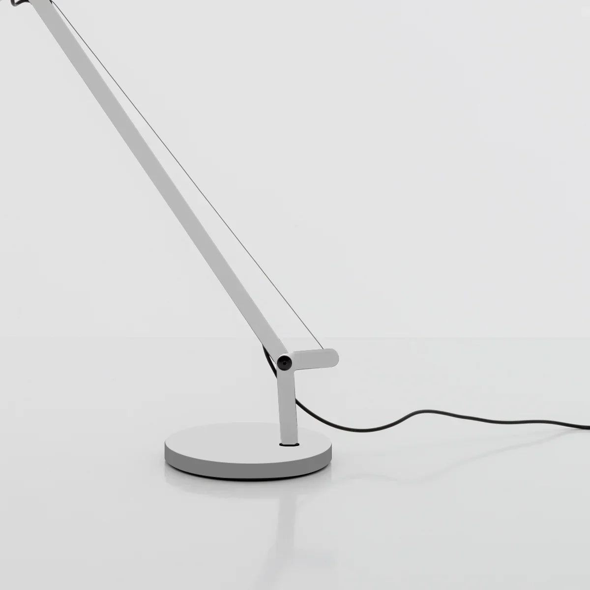 Demetra Single Arm Adjustable Reading Table Lamp, White, LED, Touch Dimmer, IP20