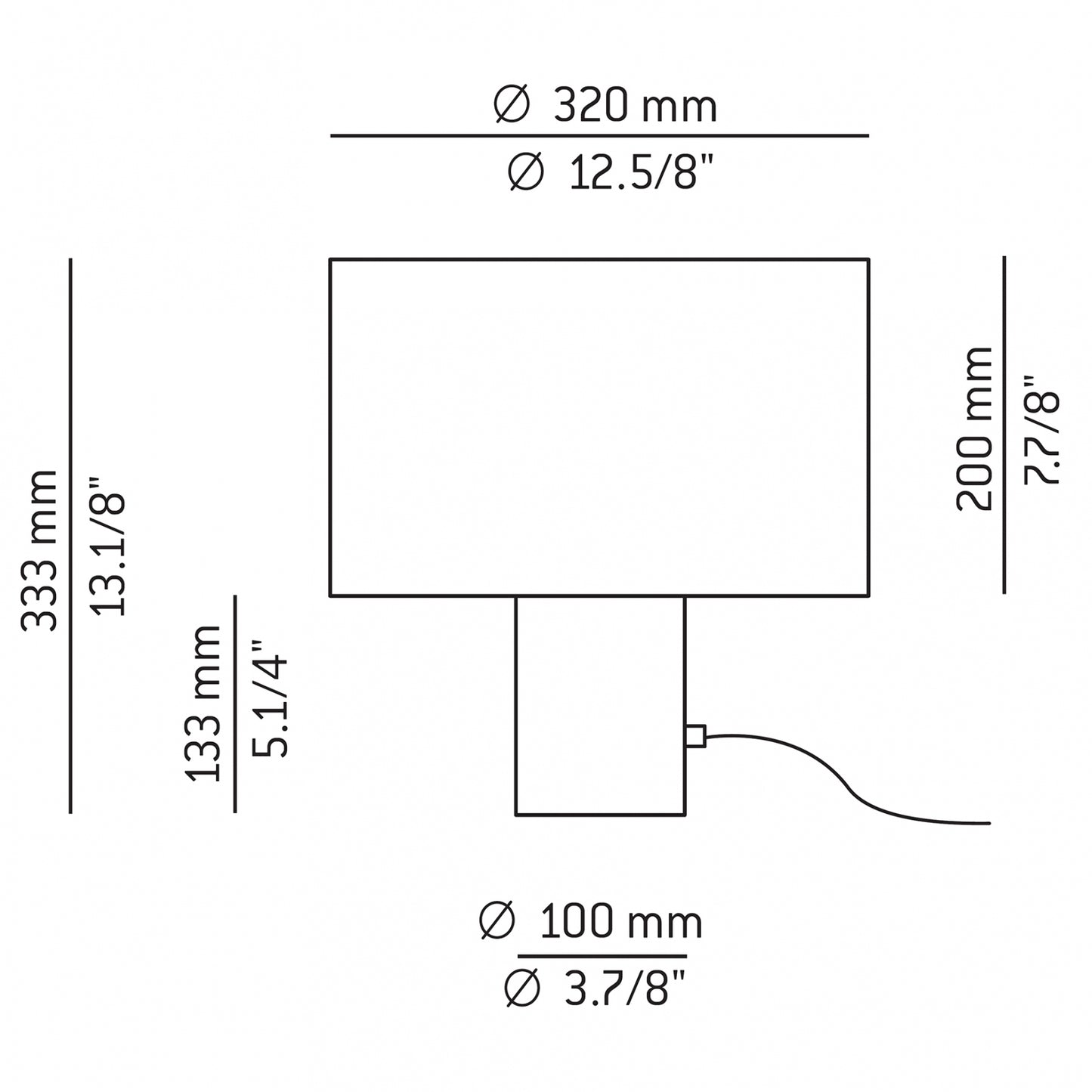 Cyls Table or Floor Uplight, E27, IP20