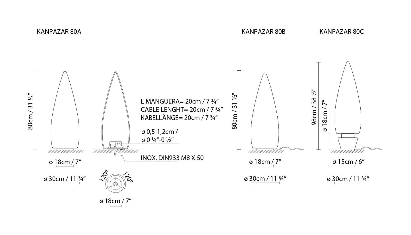 Kanpazar Floor Lamp, IP65