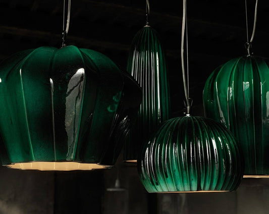 Sahara Pendant, Green, E27, IP20