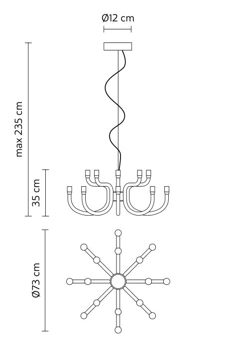 Snoob Chandelier, E14, IP20