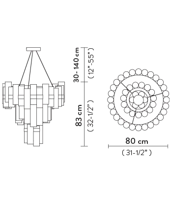 La Lollo Chandelier, LED