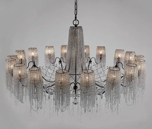 Ontherocks Chandelier, Round Wide, E14