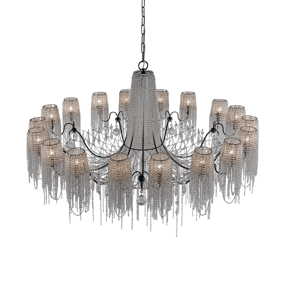 Ontherocks Chandelier, Round Wide, E14