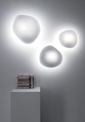 Lumi Mycena, Small Wall or Ceiling, White Glass, E27, IP40