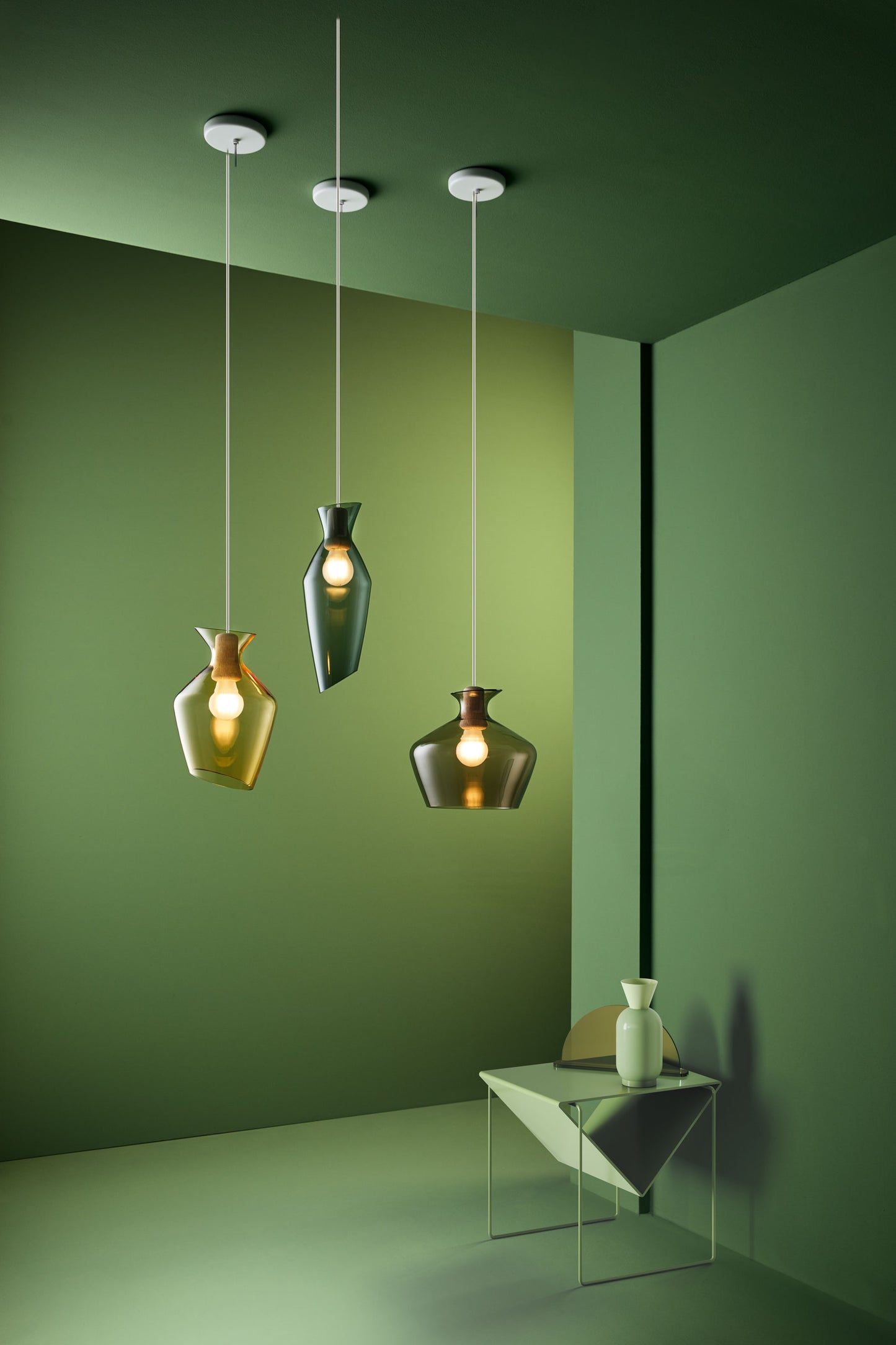 Malvasia Pendant, Transparent Colour Glass, E27, IP20