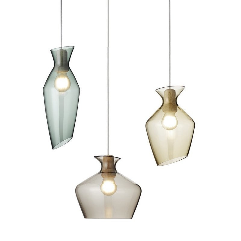 Malvasia Pendant, Transparent Colour Glass, E27, IP20