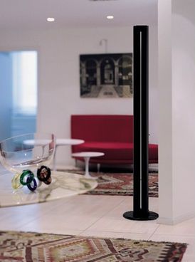 Megaron Floor Lamp, Polished Anodised Aluminium, LED, Touch Dim, IP20