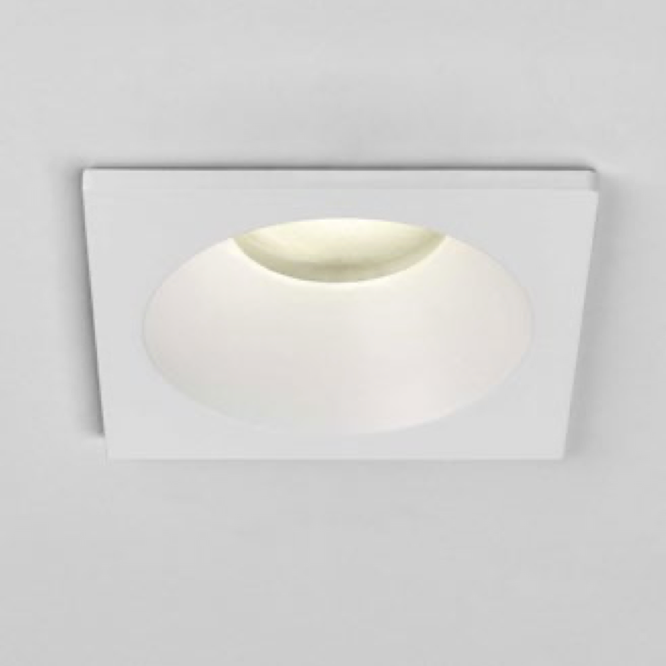 Square recessed ceiling light on a white background