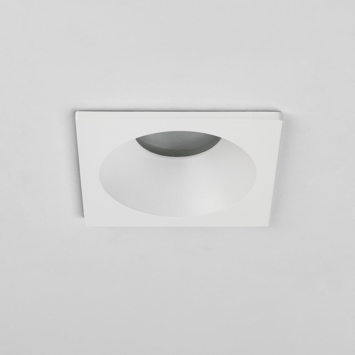 Square recessed ceiling light on a white background