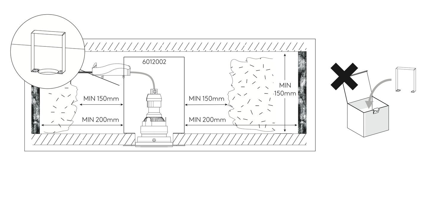 Minima Slimline Square Downlight, White, GU10, IP65, Fire Rated