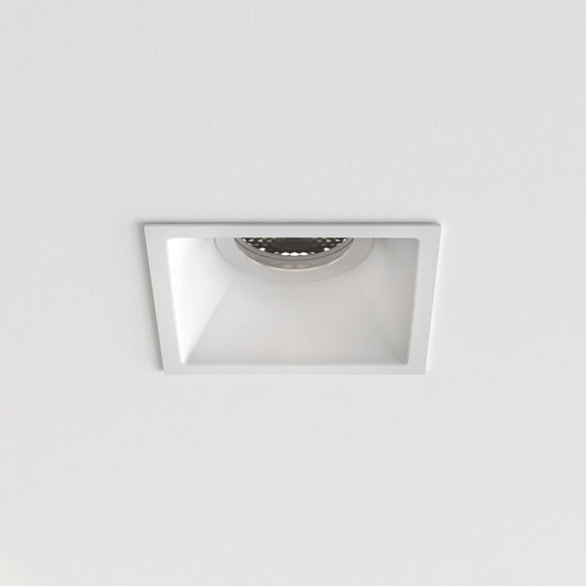 Minima Slimline Square Downlight, White, GU10, IP65, Fire Rated