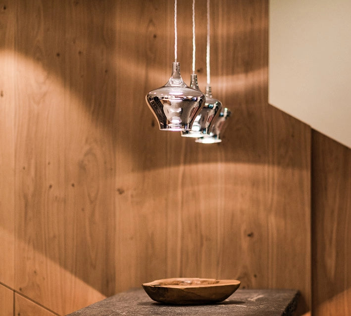 Nostalgia Pendant, Gold Glass, LED, Triac Dim, IP20