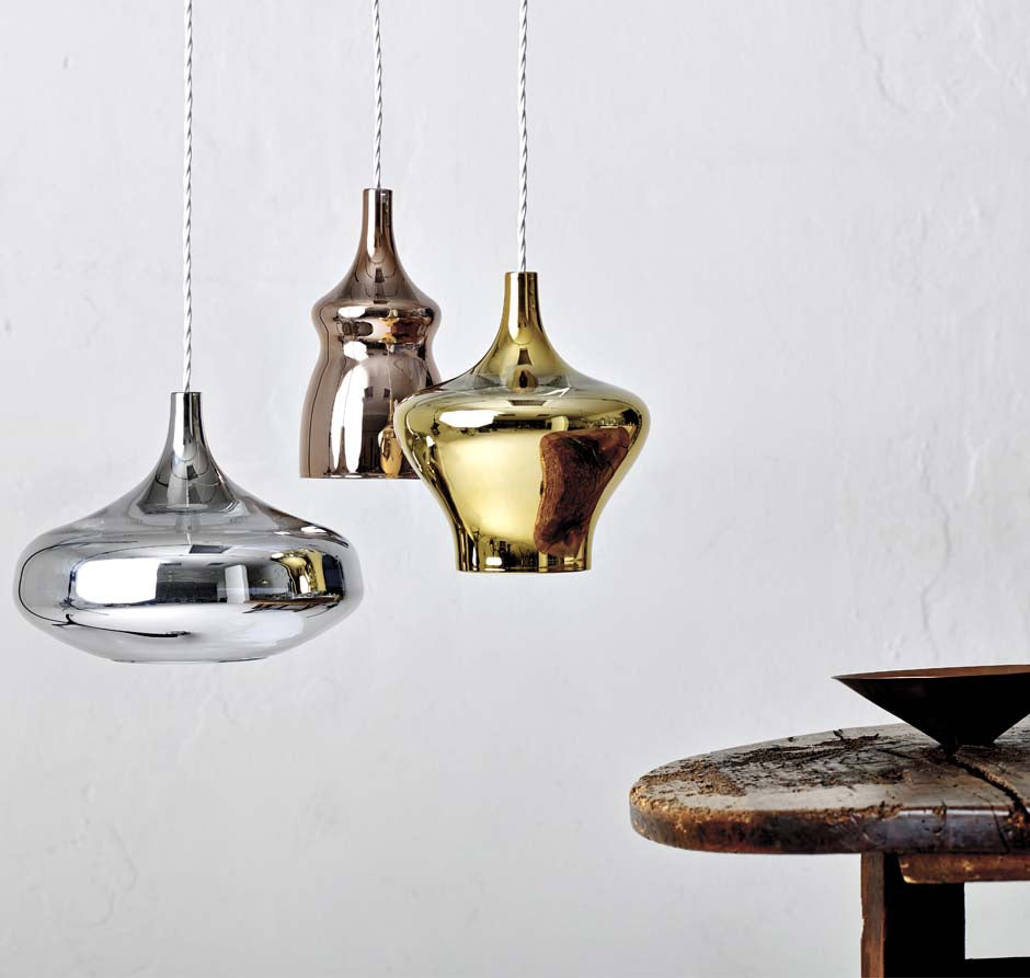 Nostalgia Pendant, Gold Glass, LED, Triac Dim, IP20