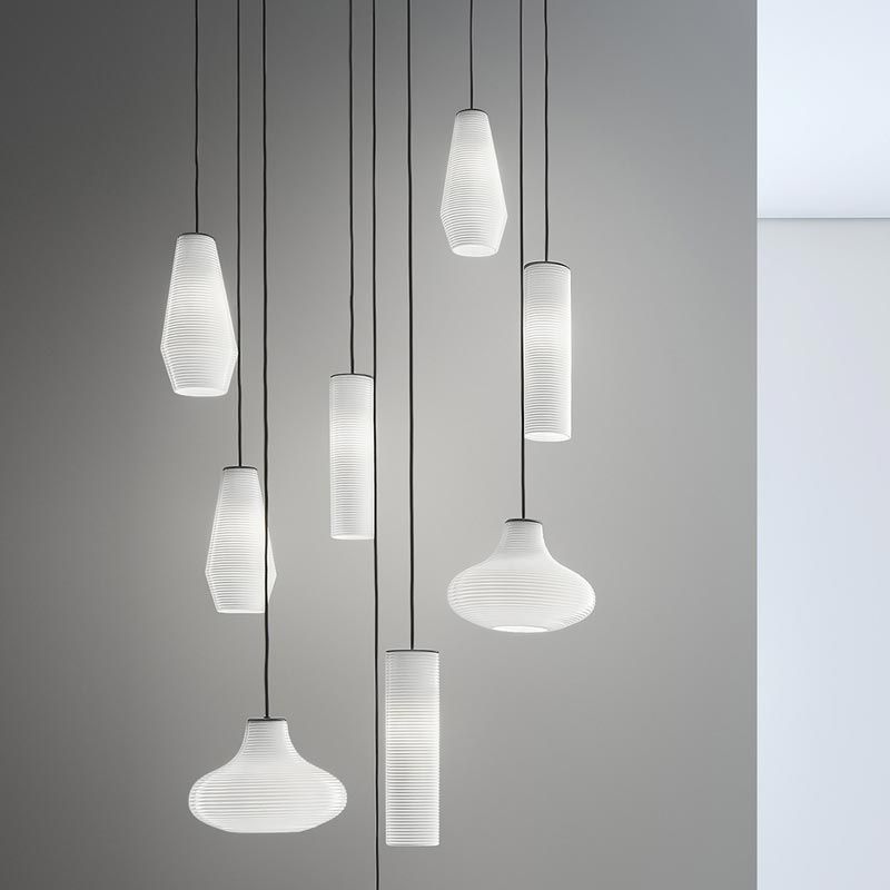 Emma, Olivia, Clio Pendants, White Glass, Single, E27, IP20