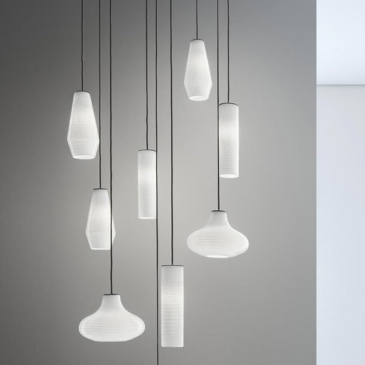 Emma, Olivia, Clio Pendants, White Glass, Component, E27, IP20