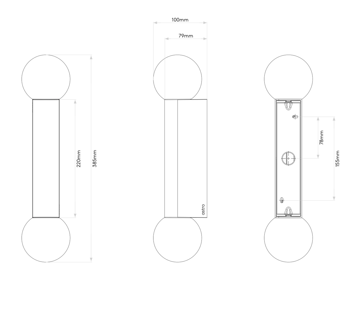 Ortona Wall Light, Double, Chrome, G9, IP44