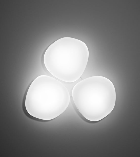 Lumi Mycena, Small Wall or Ceiling, White Glass, E27, IP40