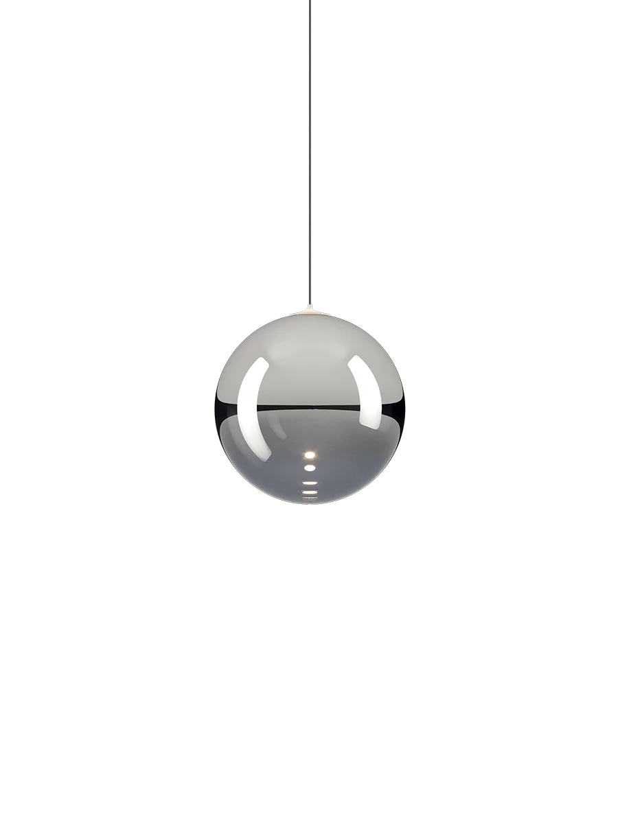 Random Solo Pendant, Chrome Glass, LED, Triac Dim, IP20