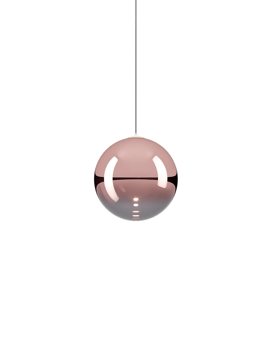 Random Solo Pendant, Rose Gold Glass, LED, Triac Dim, IP20