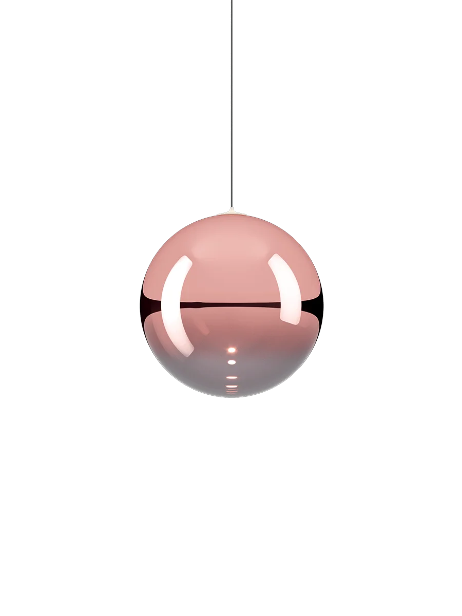 Random Solo Pendant, Rose Gold Glass, LED, Triac Dim, IP20