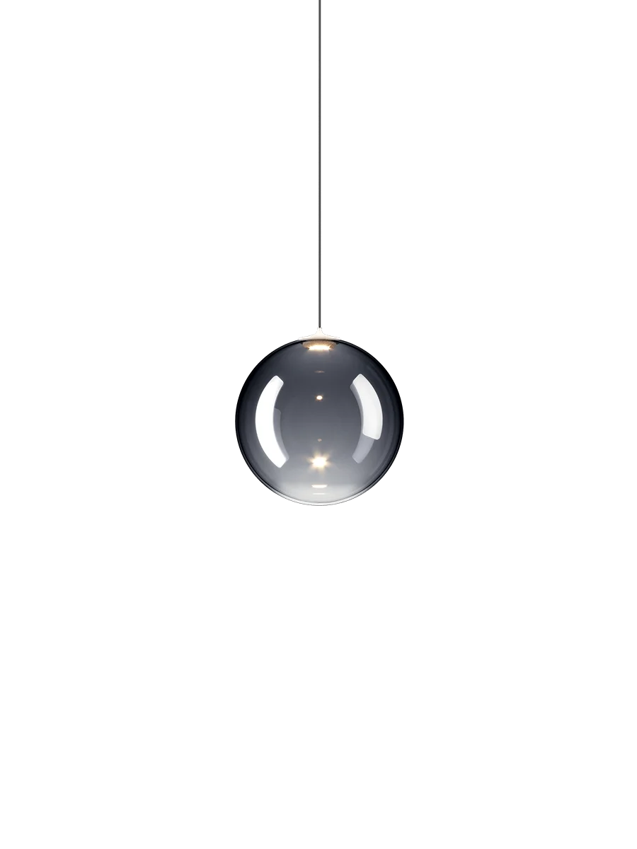 Random Solo Pendant, Smoke Glass, LED, Triac Dim, IP20